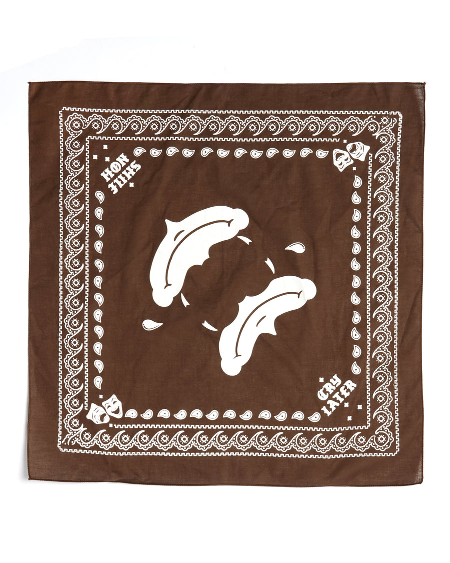 Smile Now Cry Laters Bandana (Brown)