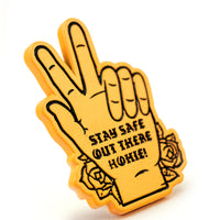 Stay Safe Orange Pin