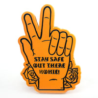 Stay Safe Orange Pin