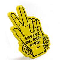 Stay Safe Yellow Pin
