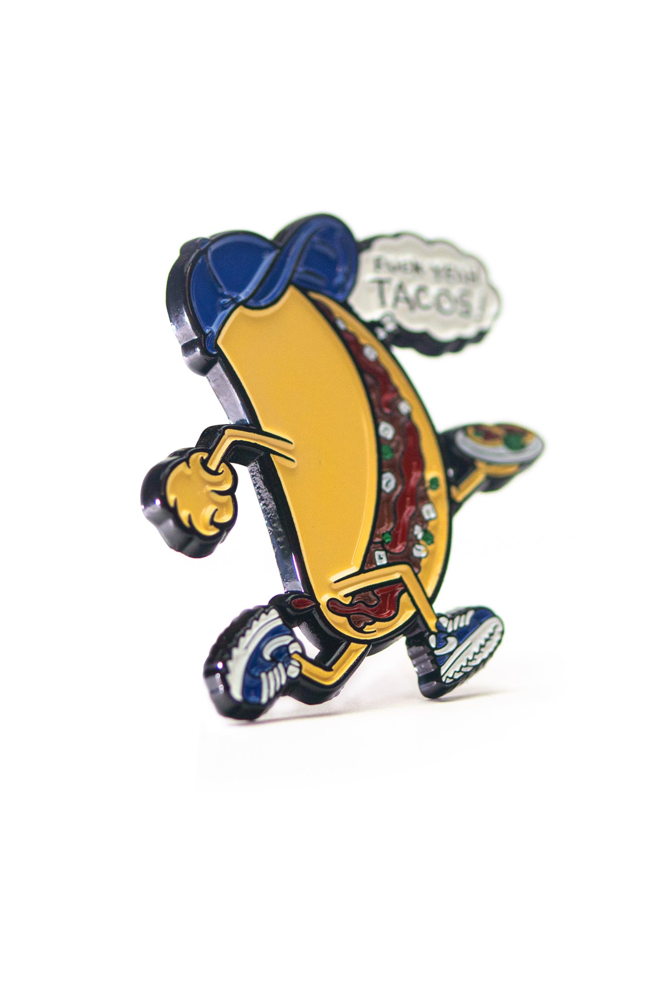 F Yeah Tacos Pin